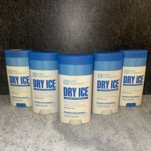 5 Lot Duke Cannon Dry Ice Cooling Deodorant Menthol & Eucalyptus 2.6oz